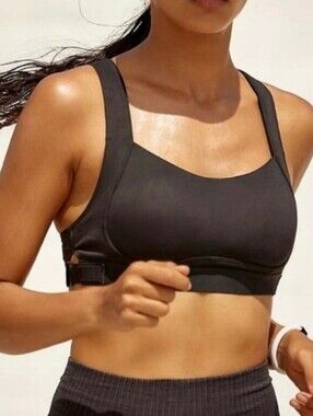 Free People FP Movement Make A Move Womens Black Sports Bra Size Small